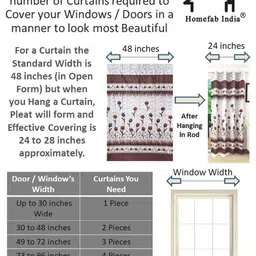 Homefab India Gold-Toned Set of 2 Sheer Door Curtain image 2