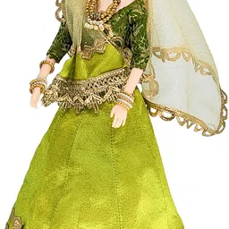 maalona-exclusive toys Maalona | Simran | Indian Doll in Green Silk Lehenga image 2