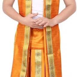 PRIYAKANT SAFAWALA MANGO PUNERI 40 DHOTI SET Solid Men Dhoti-image-82