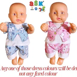 a.s.k-toys REAL LOOKING BABY BOY WITH CUTE OUTFIT (PACK OF 1 ) image 2