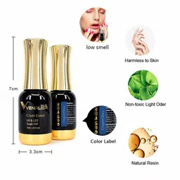 VENALISA Coat Color UV & LED Soak-Off Gel Nail Polish 12 ml - Colorful Purple 1096 image 4