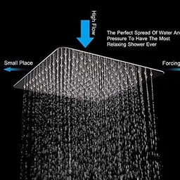 fastgear by fastgear 12 X 12inch Ultra Slim Shower Head&Wall Hook for Bathroom/Wall Mixer(Without Rod Handheld image 5