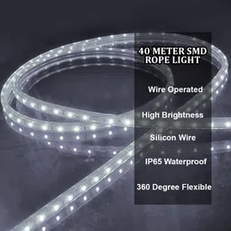 fizzytech 1200 LEDs 40 m White Steady Strip Rice Lights image 4