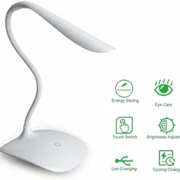 sharmahome Study lamp Rechargeable Led Touch Switch 3 Dimmer Led Table Lamps White Light Study Lamp image 2