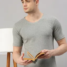 Zoiro Ribbed Round Neck Cotton Thermal Vests image 2