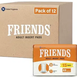 friends Unisex Disposable Adult Insert Pads - Pack of 12 (Each Pack 15 Pcs) Adult Diapers - S - M-picture-10