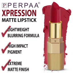 PERPAA Set of 3 Xpression Weightless Matte Long-Lasting Waterproof Lipsticks 3.5 g Each -Bold Maroon 307 - Magenta 302  -Apple Red 303 image 4
