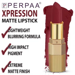PERPAA Set of 3 Xpression Weightless Matte Long-Lasting Waterproof Lipsticks 3.5 g Each -Rust Brown 301 - Magenta 302 - Maroon 304 image 2