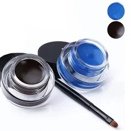 kiss beauty Long Wear Gel Eyeliner Smudge Proof & Waterproof (Black And Blue) 6g(3g+3g) 6 g image 2
