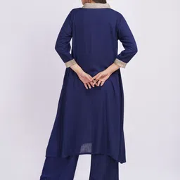 styvibe Women Solid, Embellished Pure Cotton Kaftan Kurta image 4