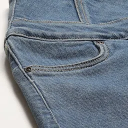 Xpose Women Blue Solid Regular Fit Denim Shorts image 3