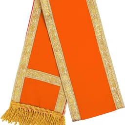 priyakant safawala Solid Cotton Rayon Blend Men Orange Scarf image 4