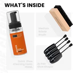 SNEAKARE Quick Shoe Cleaning Kit 150ml Foam Cleaner Brush Shoe Shaper 1 Pair Sneaker Care Cleaner image 3