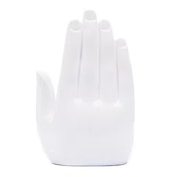 White Decorative Palm Buddha Figurine Showpiece by Ecraftindia image 5