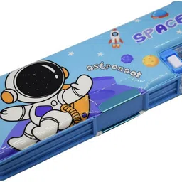 hk toys Multipurpose Pencil Box with LED Light/Lamp Dual Sharpener for School Kids Art Plastic Pencil Box-picture-21