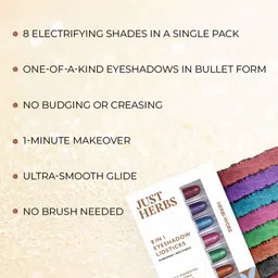 Just Herbs 8 in 1 Long Lasting Ultra Smooth Eyeshadow Lidsticks 12 g - Herbi Wore image 4