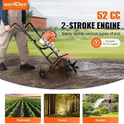 neptune 52CC Tiller Top 2HP Powerful 2 Stroke Petrol Engine, Cultivator,Rotavator,Weeder Fuel Grass Trimmer image 2