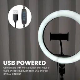 GiftNow 10"Inch Led Ring Light with Tripod Stand for Youtube |Reels| Makeup Videos Ring Flash image 3