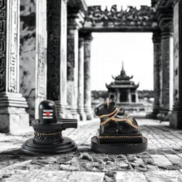 jet Divine Shiv Nandi Idol for Home & Office Decorative Showpiece - 3 cm image 1