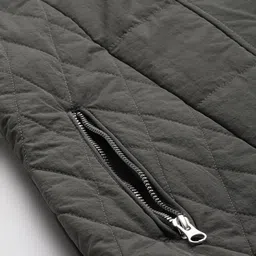 Fort Collins Women Charcoal Grey Padded Jacket with Faux Fur Trim image 2