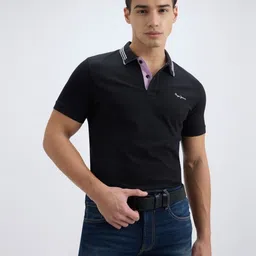 Pepe Jeans Men Solid Polo Collar Cotton T-shirt image 2