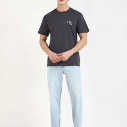 Calvin Klein Jeans Men Typography Printed Round Neck Cotton T-shirt image 2