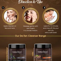 COROnation Herbal Set of 2 Coffee Deep Cleansing De-Tan Cleanser 100 gm Each image 3