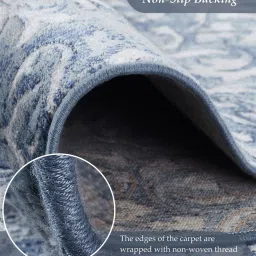 obsessions Blue Persian 5x7 Feet Machine Made Carpet image 4