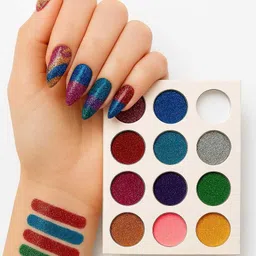 elora beauty professional Nail Art Sugar Dust Powder Multicolor (12 Mini Jar) image 4