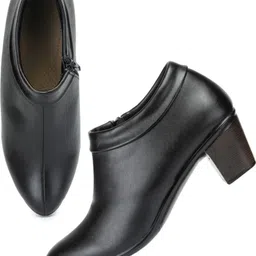 missas group Women Ankle Boots, Side Zip, Pump heel shoes for girls Boots For Women-picture-19