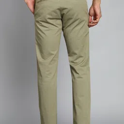 allen solly Men Regular Fit Brown Cotton Blend Trousers image 4