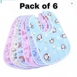 ygoyalandco Pack of 6 Baby Bibs – Soft, Absorbent & Cute Designs for Newborns-picture-41