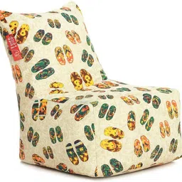 style homez Large CANVAS CLASSIC CHAIR, Cotton Abstract Printed Bean Bag Chair With Bean Filling-picture-38