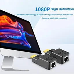 BKC HDMI Extender Over Cat5e/Cat6 to RJ45 Adapter Wireless Ethernet Lan Adapter compatible with Linux, Mac, Windows image 3
