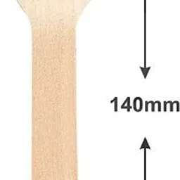 vishwa traders packof100 fork 140mm Disposable Wooden Dinner Fork, Dessert Fork, Fruit Fork, Serving Fork, Salad Fork, Roast Fork, Fondue Fork Set image 2