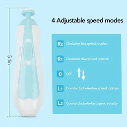 niavaa Electric Baby Nail Trimmer with 6 Grinding Heads Safe for Newborn Baby image 5