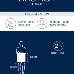 Nautica Set Of 2 Solid 600 GSM Pure Cotton Brown Face Towels Set image 3