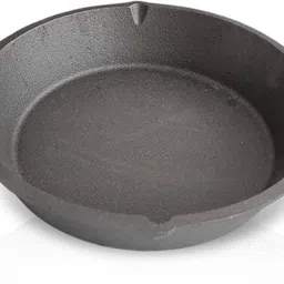 zishta Skillet Pan Iron-Frying Pan Cast Iron Tawa-Gas and Induction Flat Pan 25.4 cm diameter 2.1 L capacity-picture-44