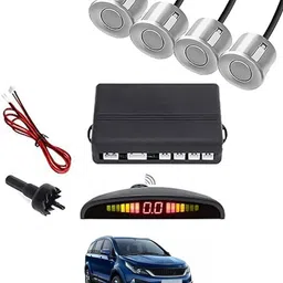 maties Universal Car Reverse Parking Sensor With LED Display ,Buzzer 113 4Parking Sensor Increased Safety For Passengers Silver 113 Parking Sensor image 1