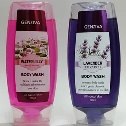 genziva Water Lilly & Lavender Body Wash - Pack of 2-picture-44