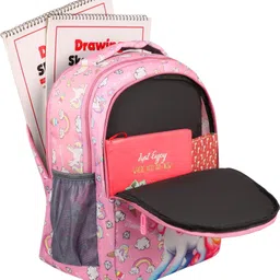 zerus unicorn cartoon print backpack for girls kids | cute stylish everyday use Waterproof School Bag image 4