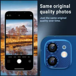 Mobilive Back Camera Lens Ring Guard Protector for iPhone 12 Edge to Edge Metal Protection, HD Clear, 9H Hardness image 2