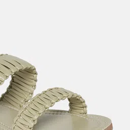 Forever Glam by Pantaloons Woven Design Open Toe Flats image 4