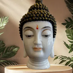 serinity Serenity 7-Inch Buddha Head Idol | Handcrafted Statue for Home & Office Décor Decorative Showpiece - 17.78 cm-picture-37