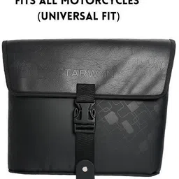 eaz STARWYN Hawk Universal Bike Side Bag with Fitting Patti One-side Black Leatherette Motorbike Saddlebag image 1