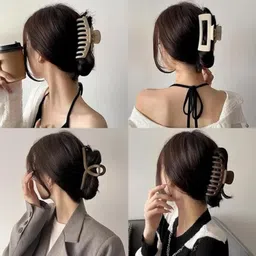 prityka Beauty Matte Multi Hair Clip Clutcher Accessories For Women & Girls Hair Claw 5p Hair Claw image 4