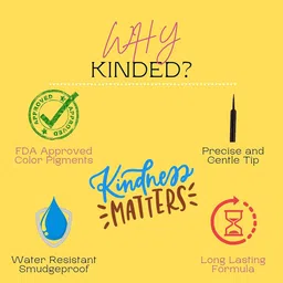 KINDED Set of 2 Smudge Proof Liquid Eye Liner 5ml Each - Midnight Black 01 & Royal Blue 04 image 2