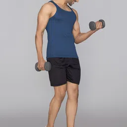 XYXX Men Solid Pack of 2 Pace Combed Cotton For Square Neck Gym Vest image 4