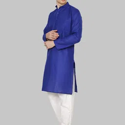 ROYAL KURTA Men Blue Kurta with Pyjamas image 3