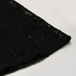 SASSAFRAS Black Lace Design A-Line Skirt image 3